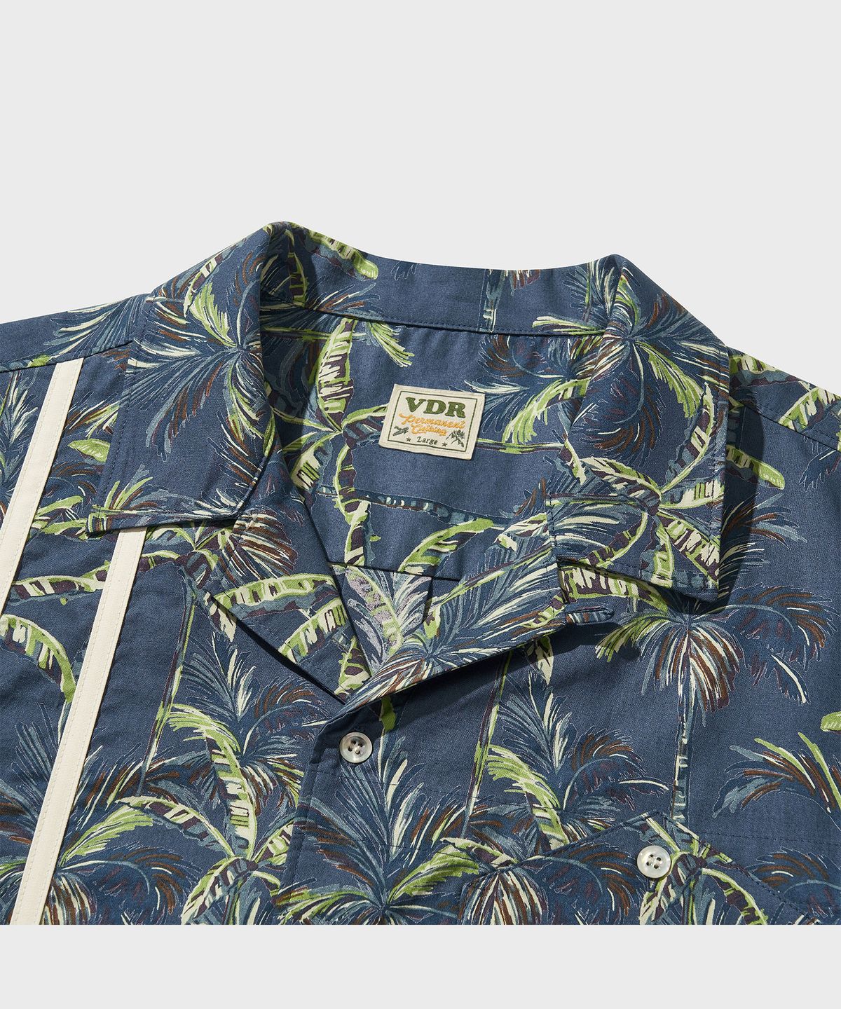 비디알(VDR) STRIPE HAWAIIAN SHIRT [Blue]