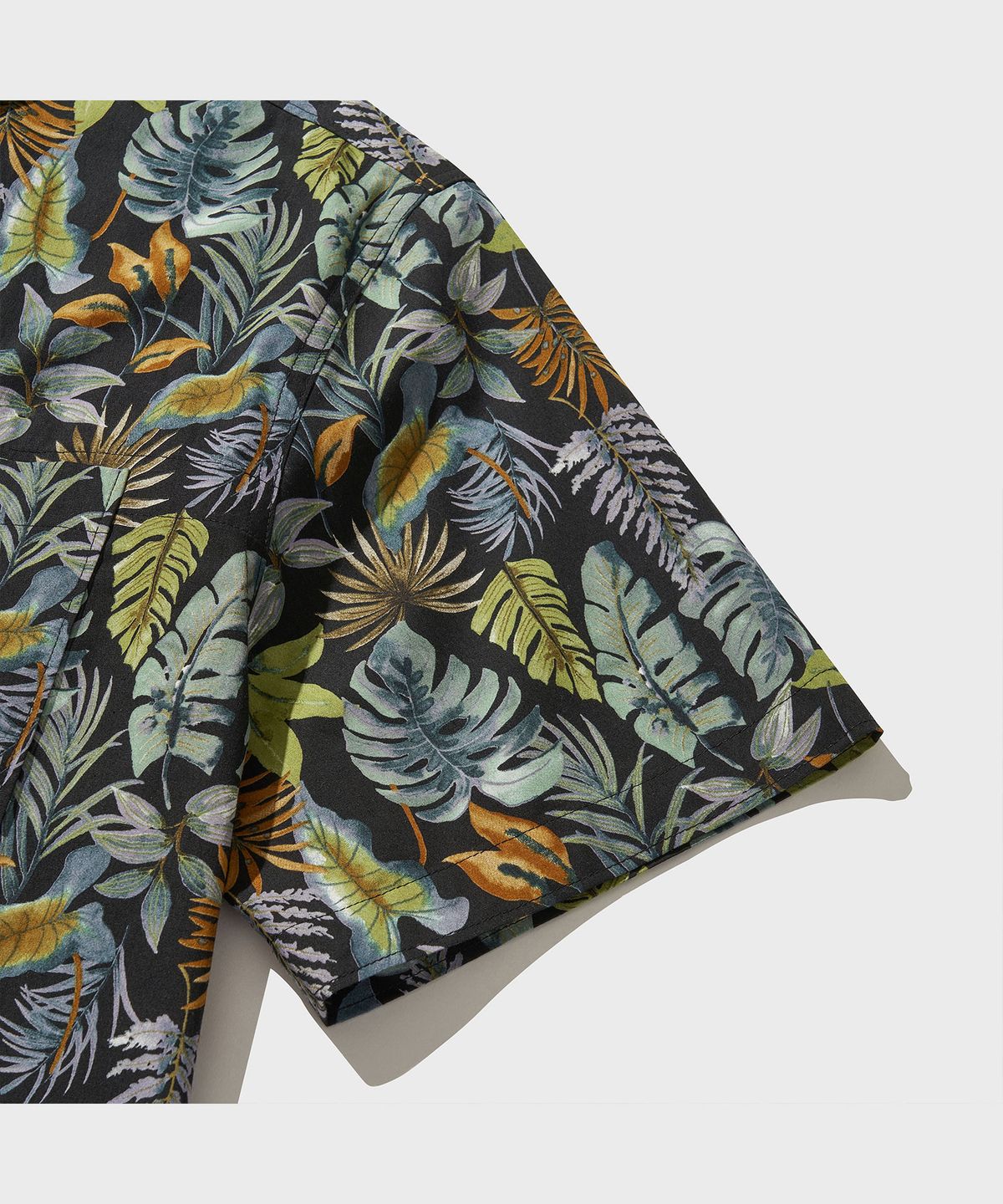 비디알(VDR) BUTTON-UP HAWAIIAN SHIRT [Black]