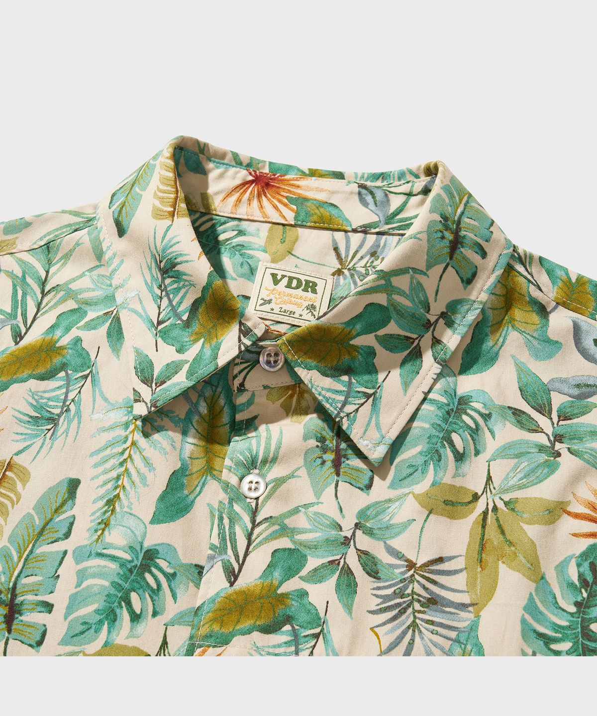 비디알(VDR) BUTTON-UP HAWAIIAN SHIRT [Light Beige]