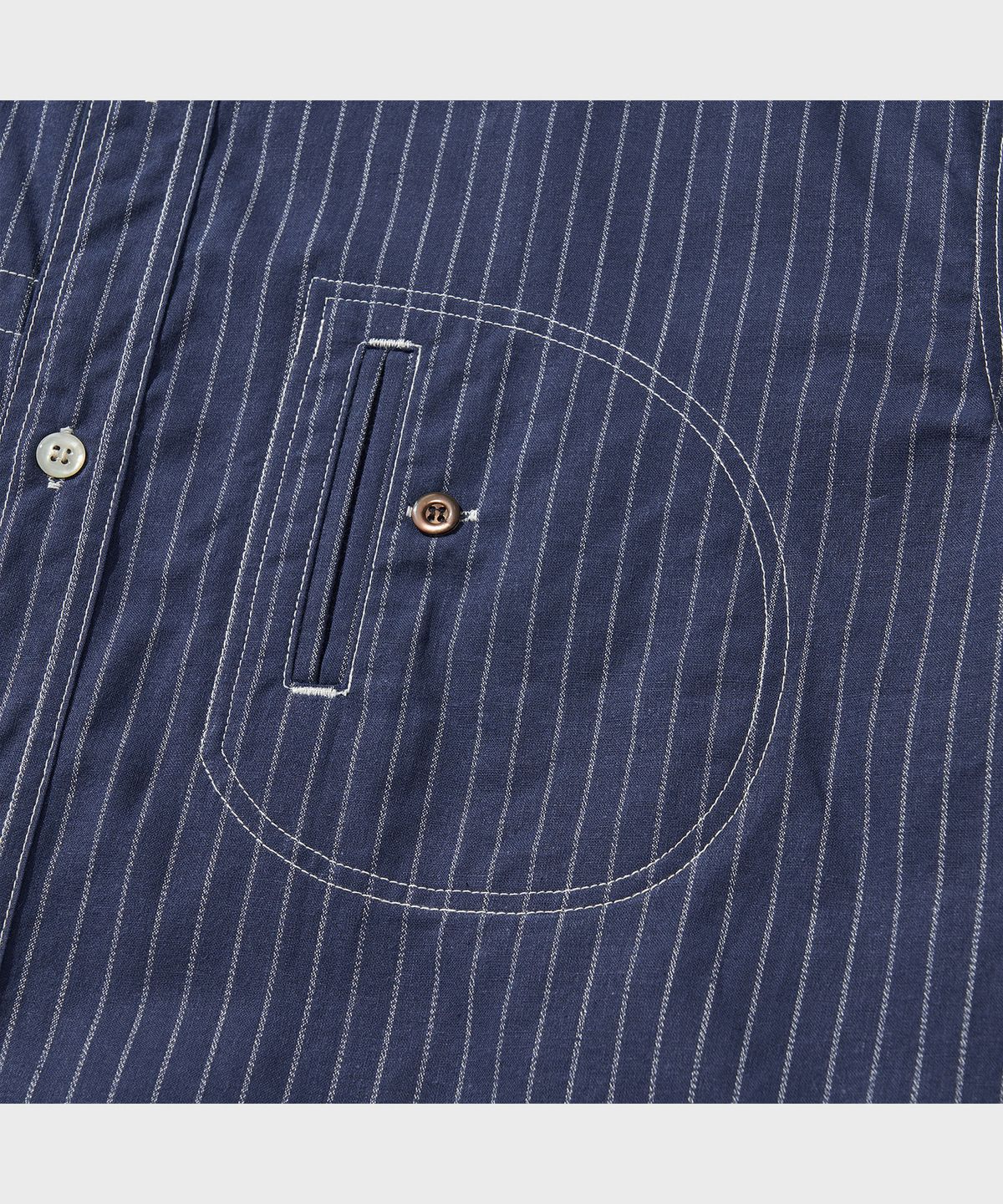 비디알(VDR) OLD LOOM D-POCKET SHIRT [Indigo]