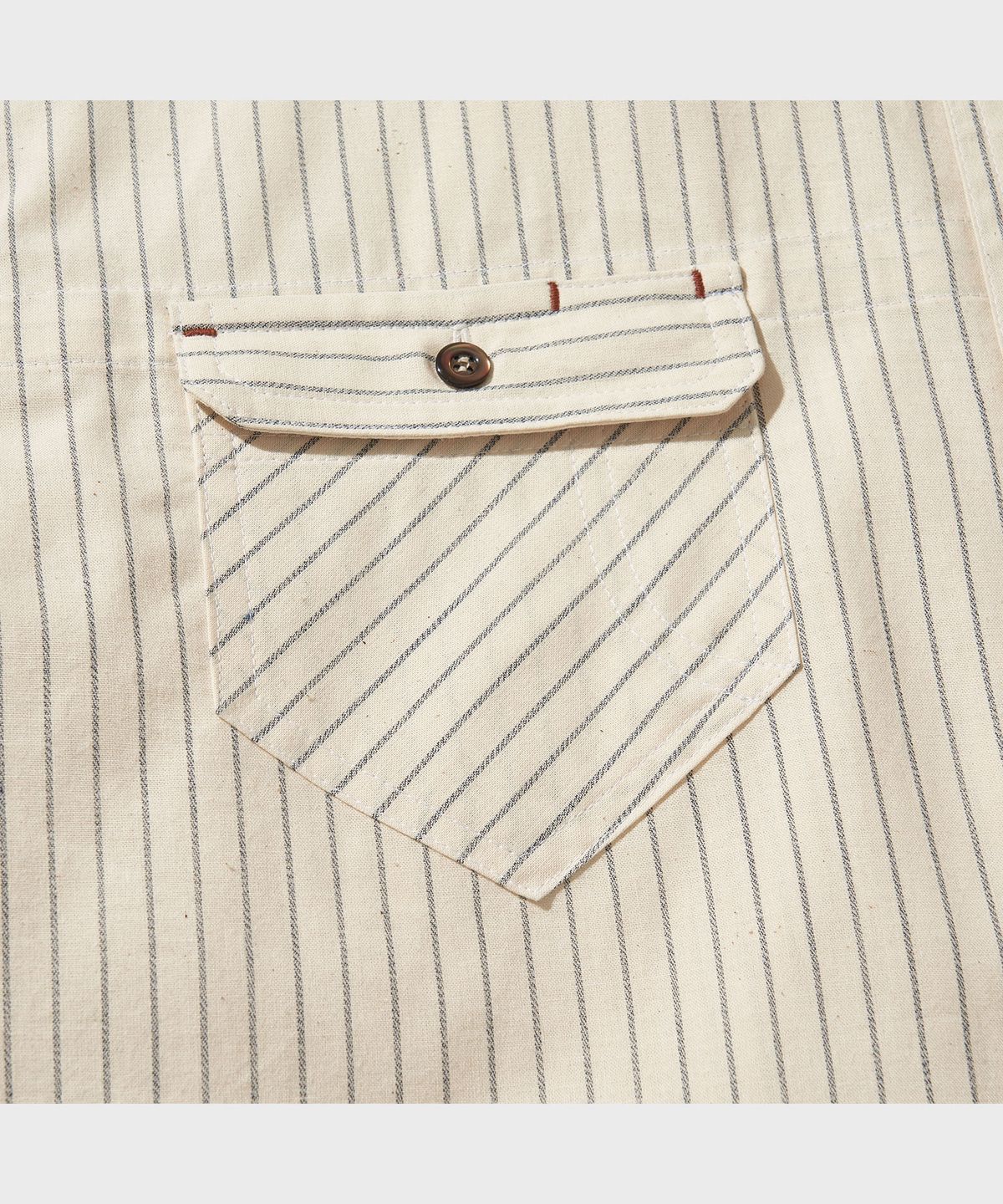 비디알(VDR) OLD LOOM D-POCKET SHIRT [Ivory]