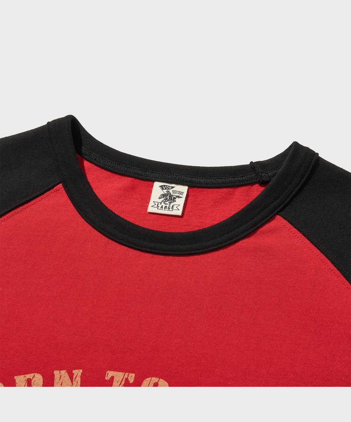 비디알(VDR) BORN TO RIDE RAGLAN T-SHIRTS [Red]