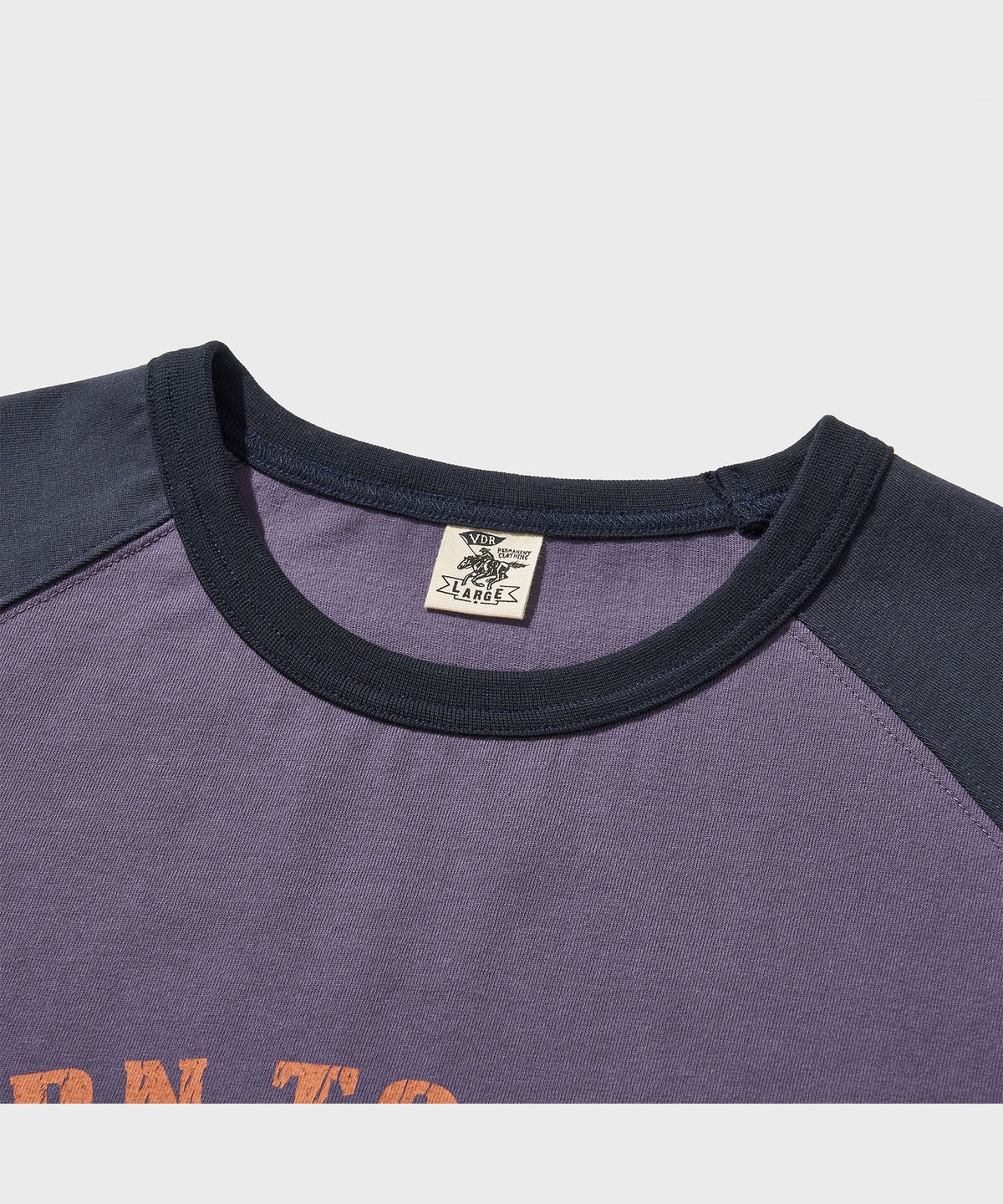 비디알(VDR) BORN TO RIDE RAGLAN T-SHIRTS [Vintage Purple]