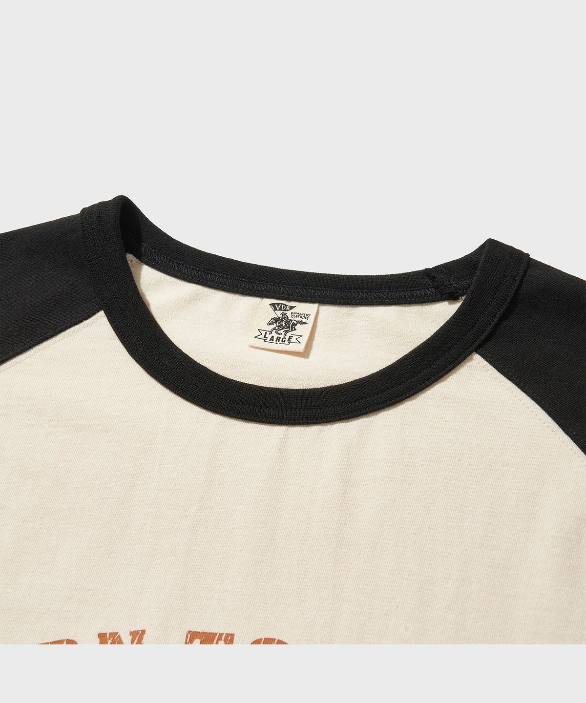 비디알(VDR) BORN TO RIDE RAGLAN T-SHIRTS [Vanilla]