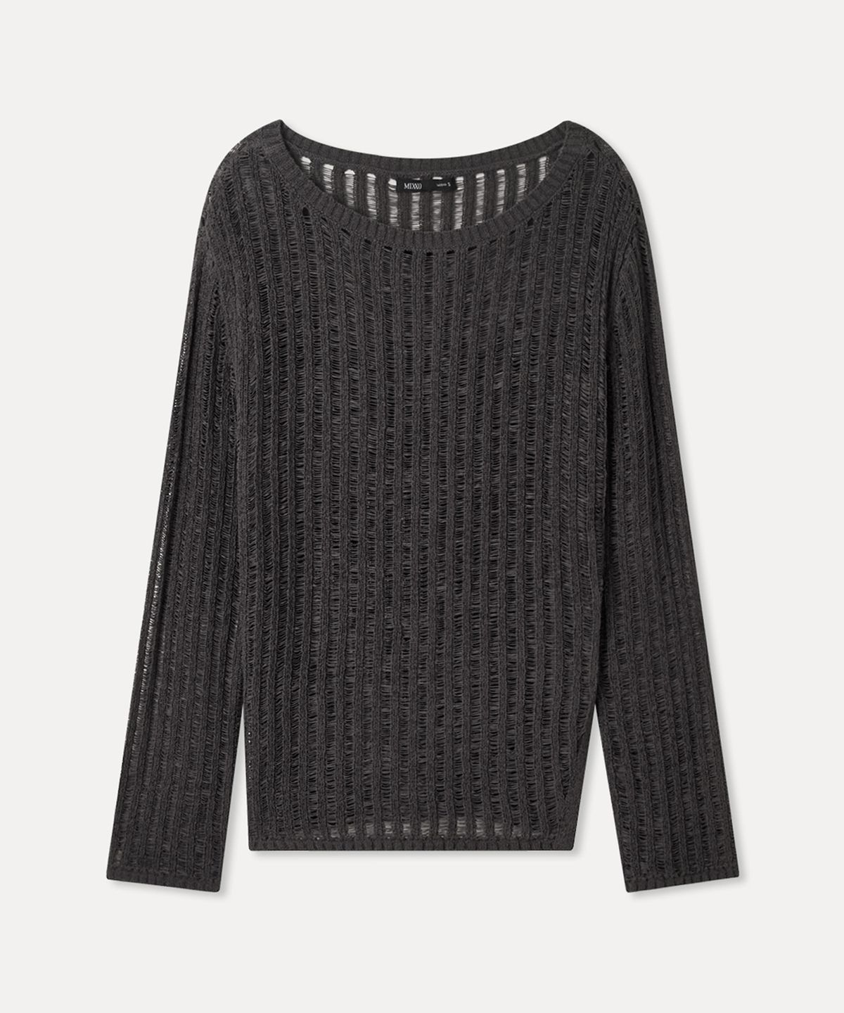 미쏘(MIXXO) 크로셰 시스루 긴팔 니트_MIWKAG513T