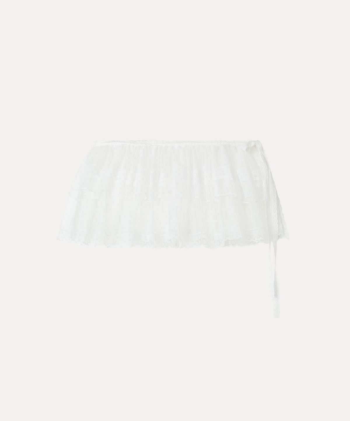 미쏘(MIXXO) 레이스 레이어드 미니스커트_MIWWHG57TS
