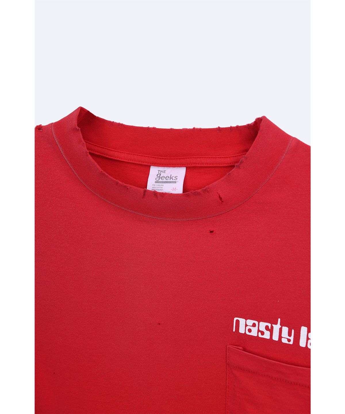 더 긱스(THE GEEKS) Nasty boys pocket T-shirt - Red