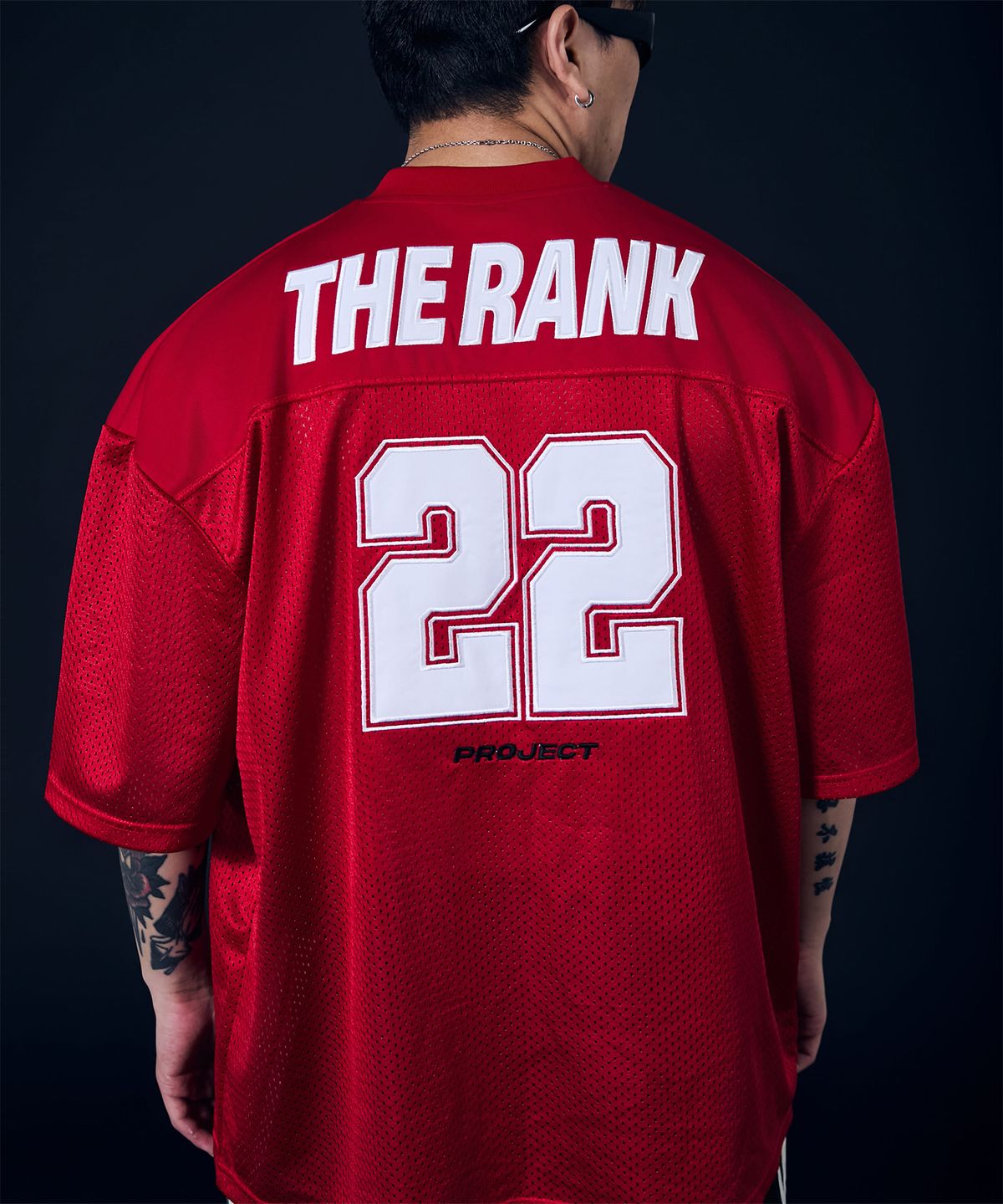 더랭크(THERANK) AIRGRID SPORTS MESH JERSEY [RED / WHITE]