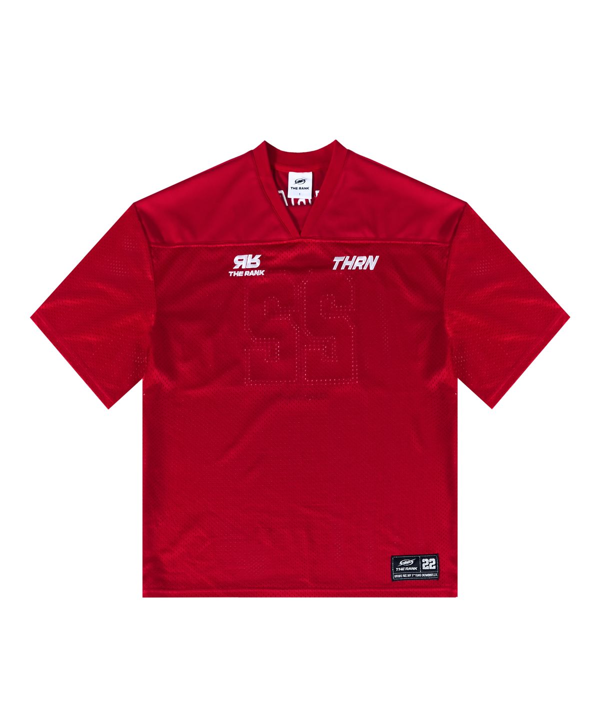 더랭크(THERANK) AIRGRID SPORTS MESH JERSEY [RED / WHITE]
