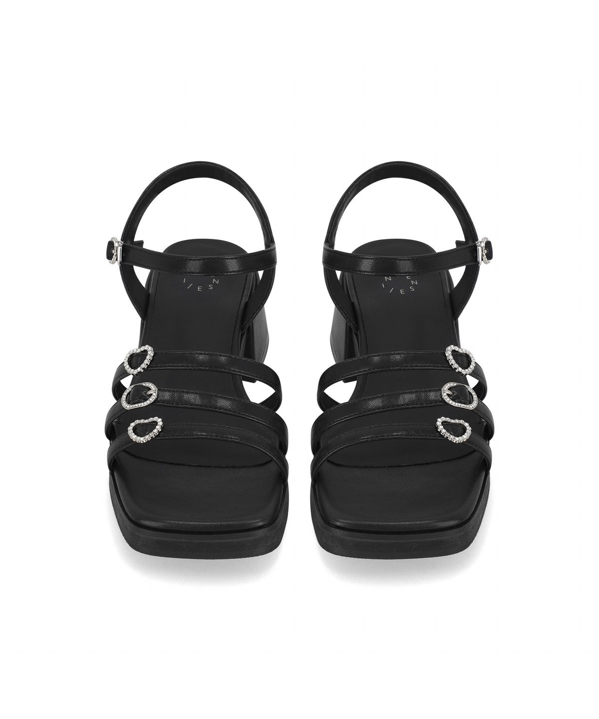 엘칸토(ELCANTO) 인텐스 여성 멀티 스트랩 미드힐 샌들 4cm LCWW49I626