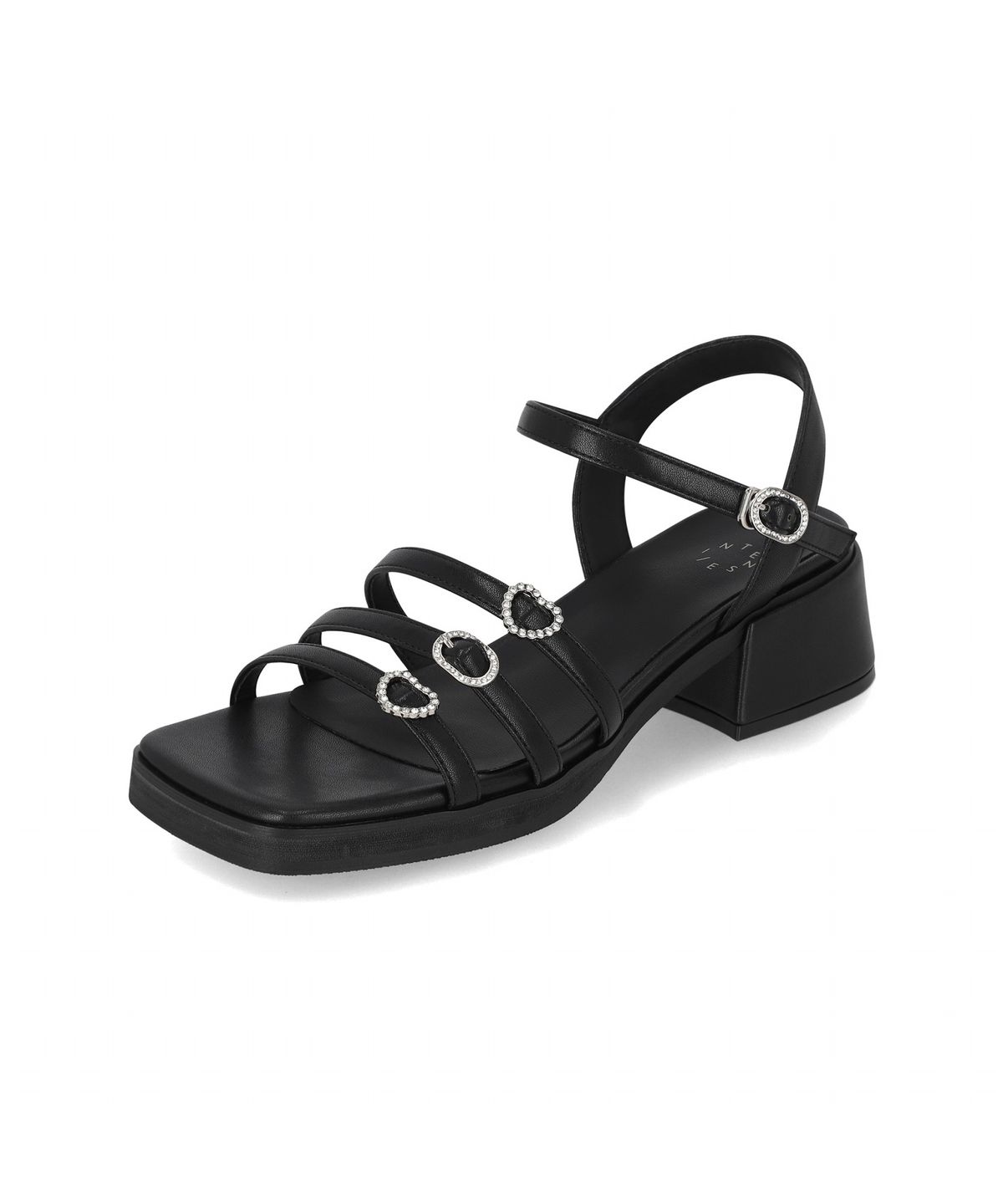 엘칸토(ELCANTO) 인텐스 여성 멀티 스트랩 미드힐 샌들 4cm LCWW49I626