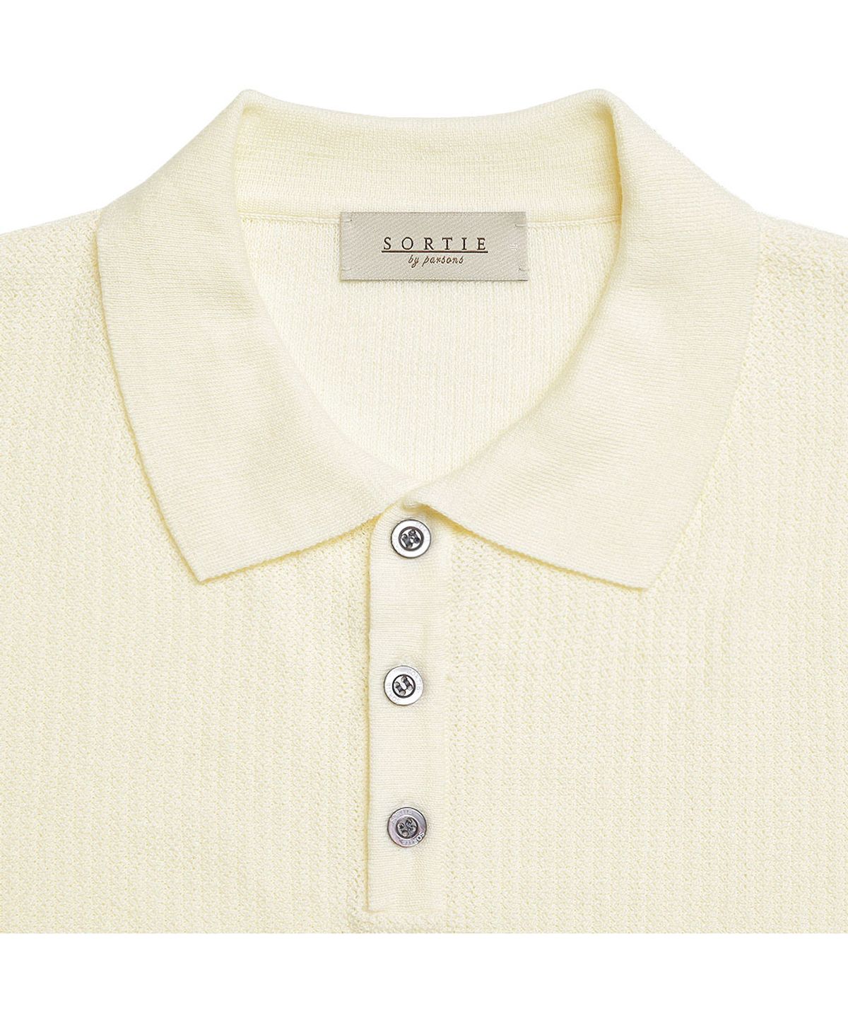 솔티(SORTIE) Texture Summer Polo Knit (Ivory)
