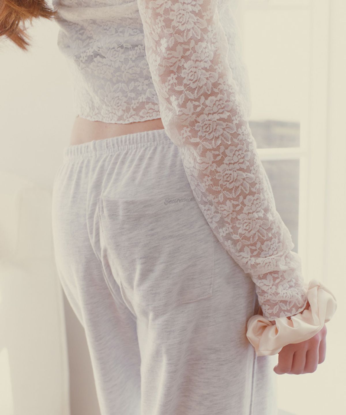 스러움(SEUREOUM) Lou straight pants_Melange Grey