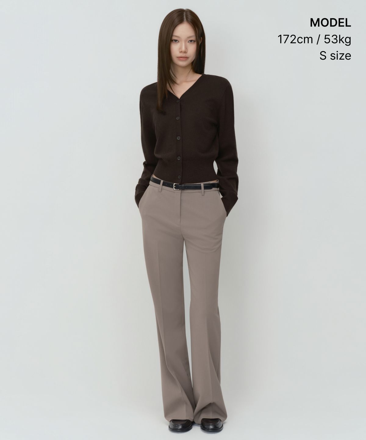 무신사 스탠다드 우먼(MUSINSA STANDARD WOMAN) 우먼즈 에센셜 가디건 [다크 브라운]