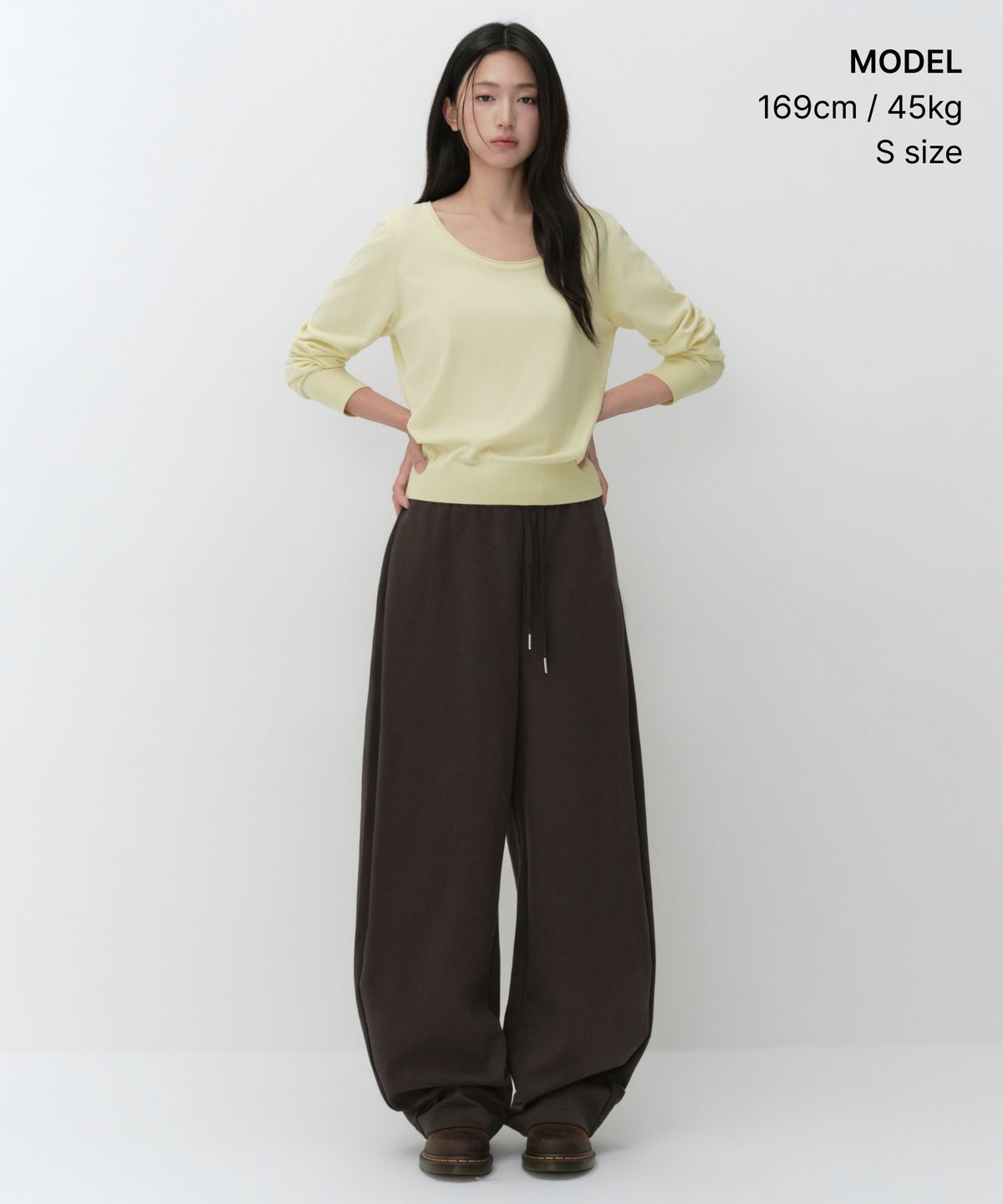 무신사 스탠다드 우먼(MUSINSA STANDARD WOMAN) 우먼즈 에센셜 스쿱 넥 니트 [레몬 그라스]