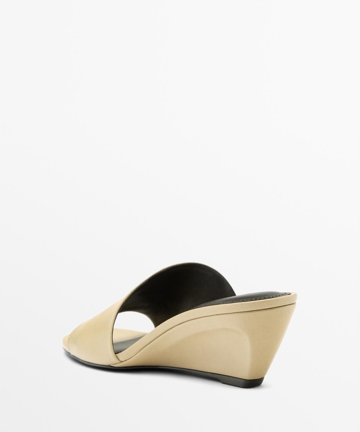 마시모두띠(MASSIMO DUTTI) 소프트 레더 웨지 힐 샌들