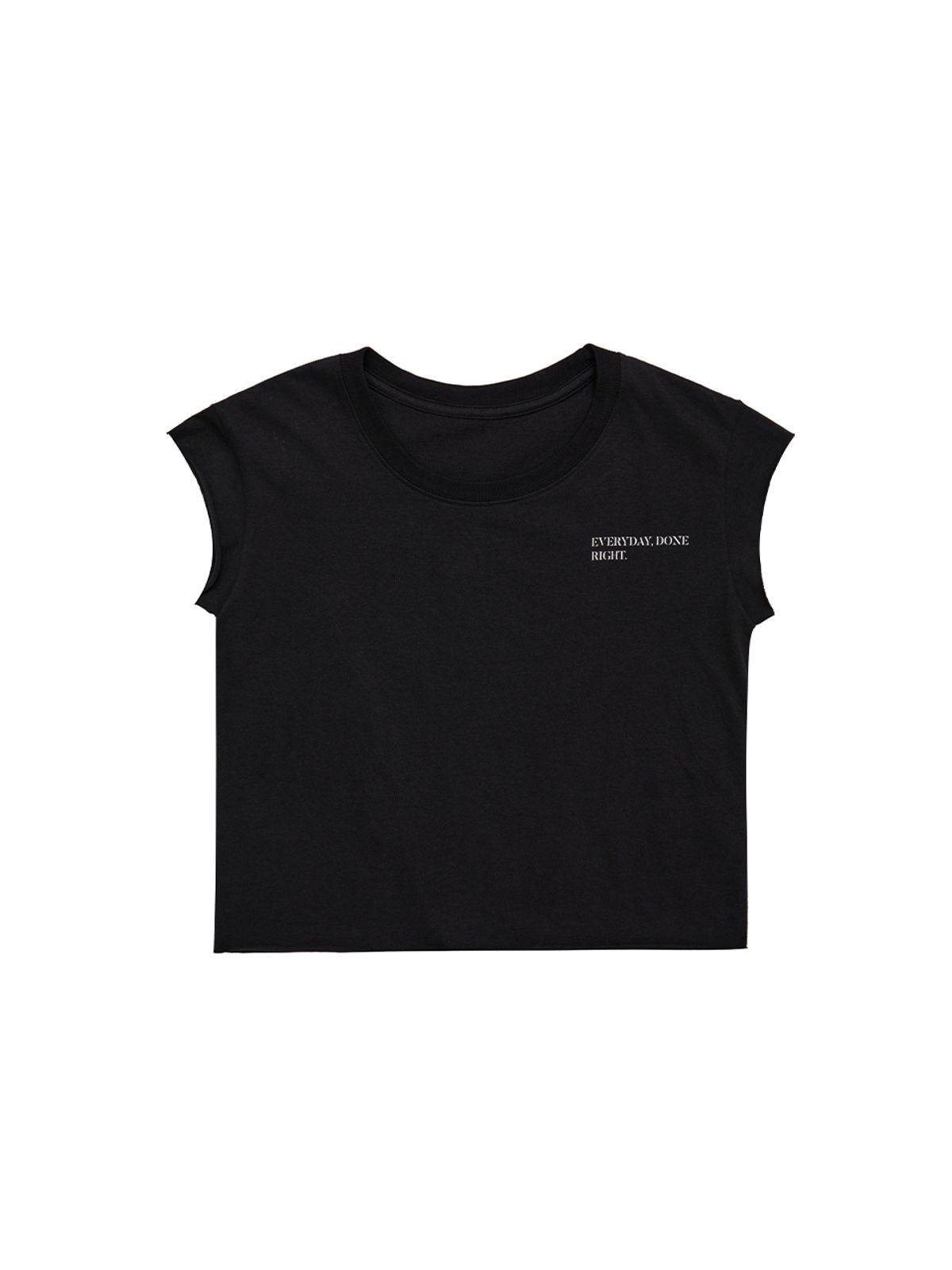 와이이이엘(YEEL) Y. CAP SLEEVE T-SHIRT BLACK