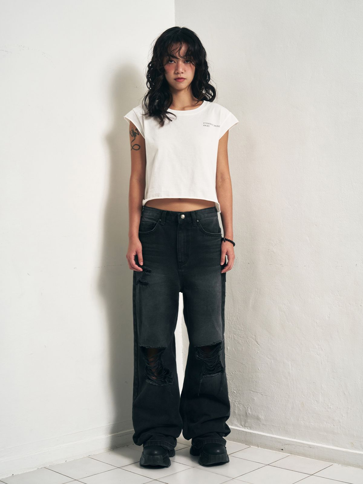 와이이이엘(YEEL) Y. CAP SLEEVE T-SHIRT WHITE