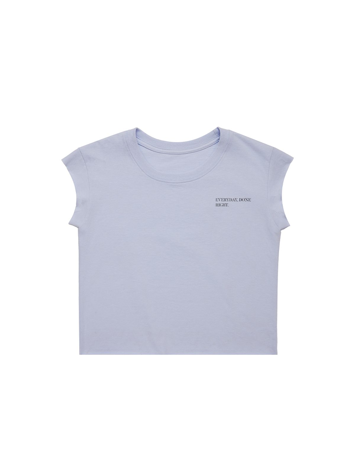 와이이이엘(YEEL) Y. CAP SLEEVE T-SHIRT LIGHT BLUE