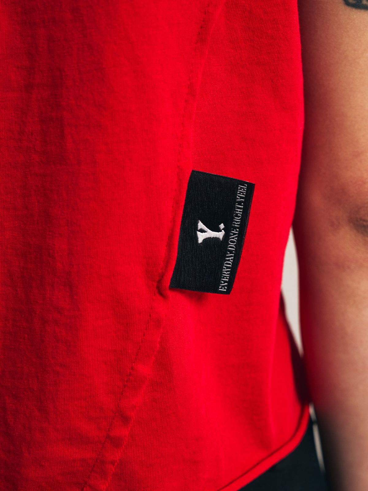 와이이이엘(YEEL) Y. CAP SLEEVE T-SHIRT RED