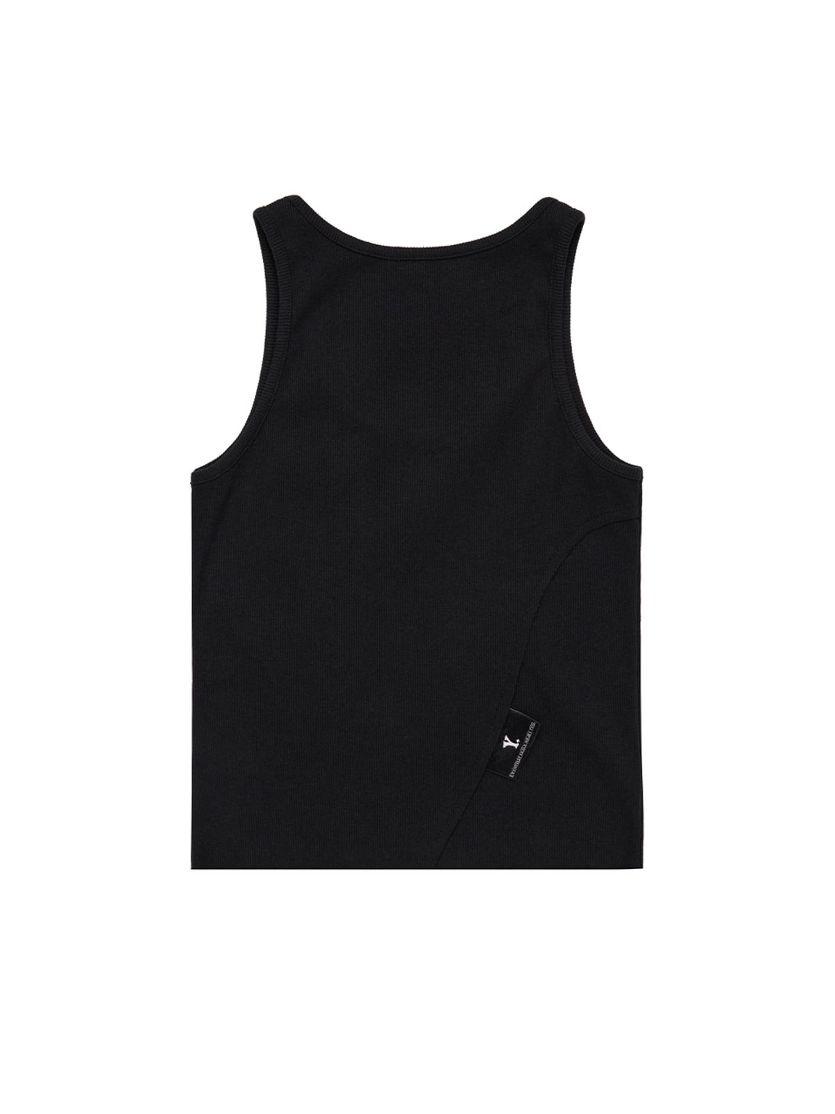 와이이이엘(YEEL) Y. RIBBED SLEEVELESS TOP BLACK