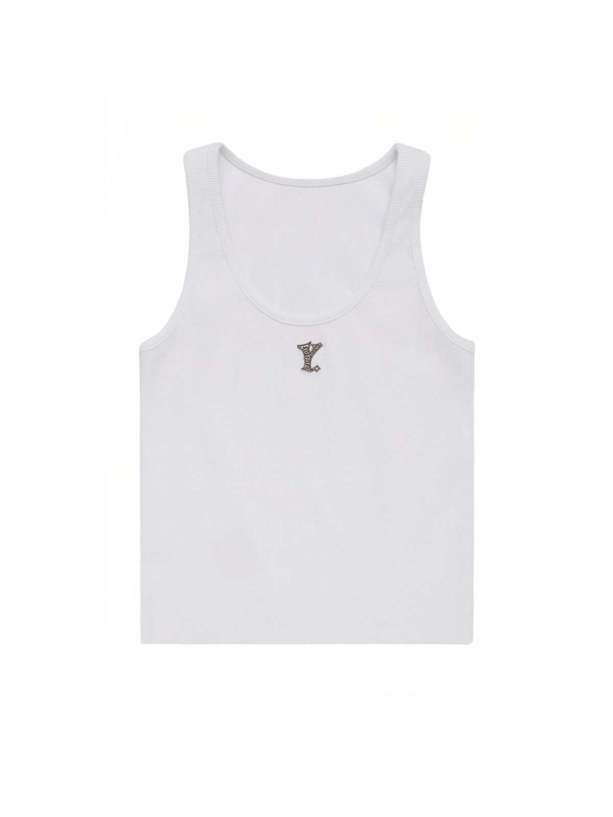 와이이이엘(YEEL) Y. RIBBED SLEEVELESS TOP WHITE