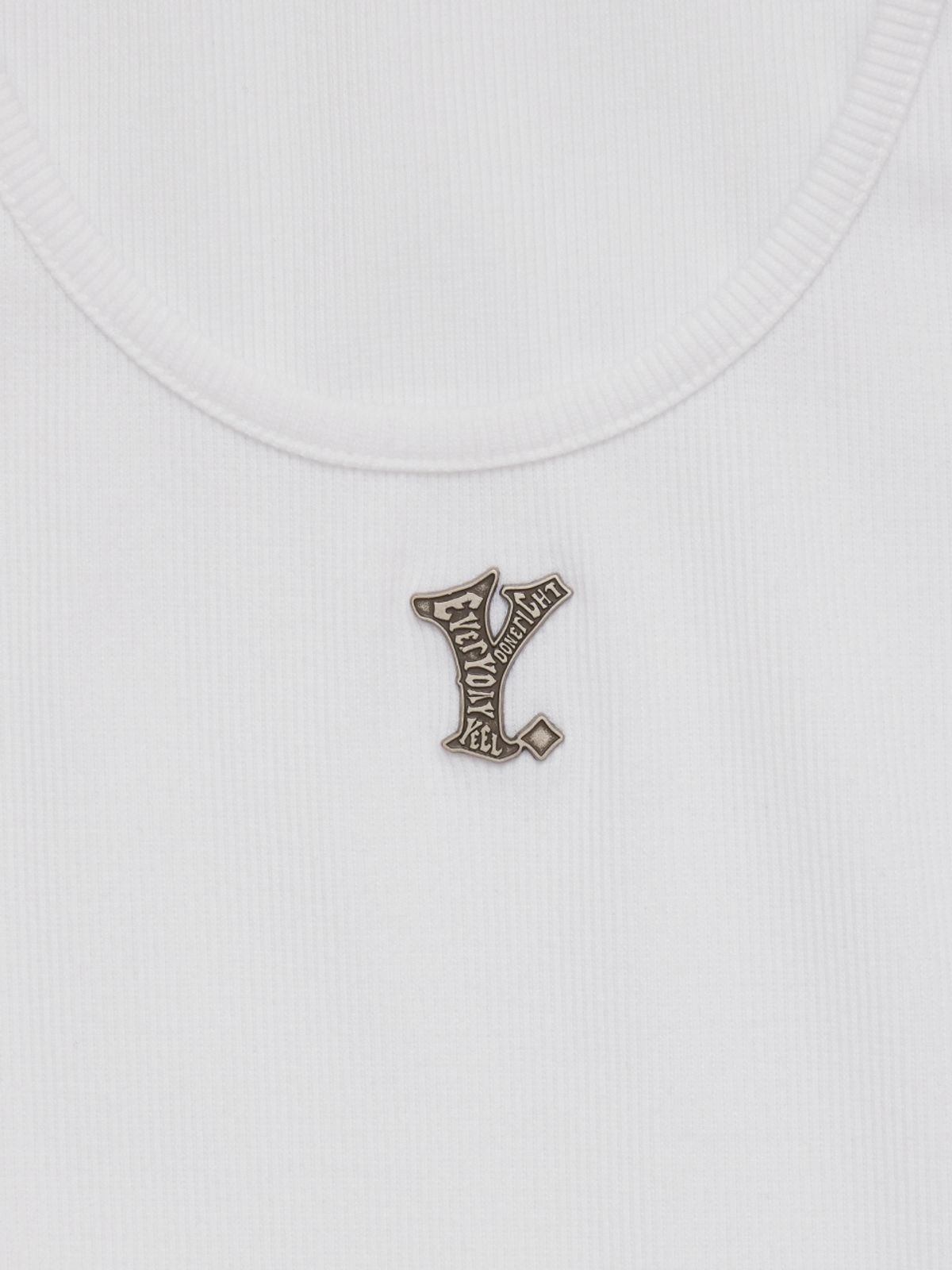 와이이이엘(YEEL) Y. RIBBED SLEEVELESS TOP WHITE