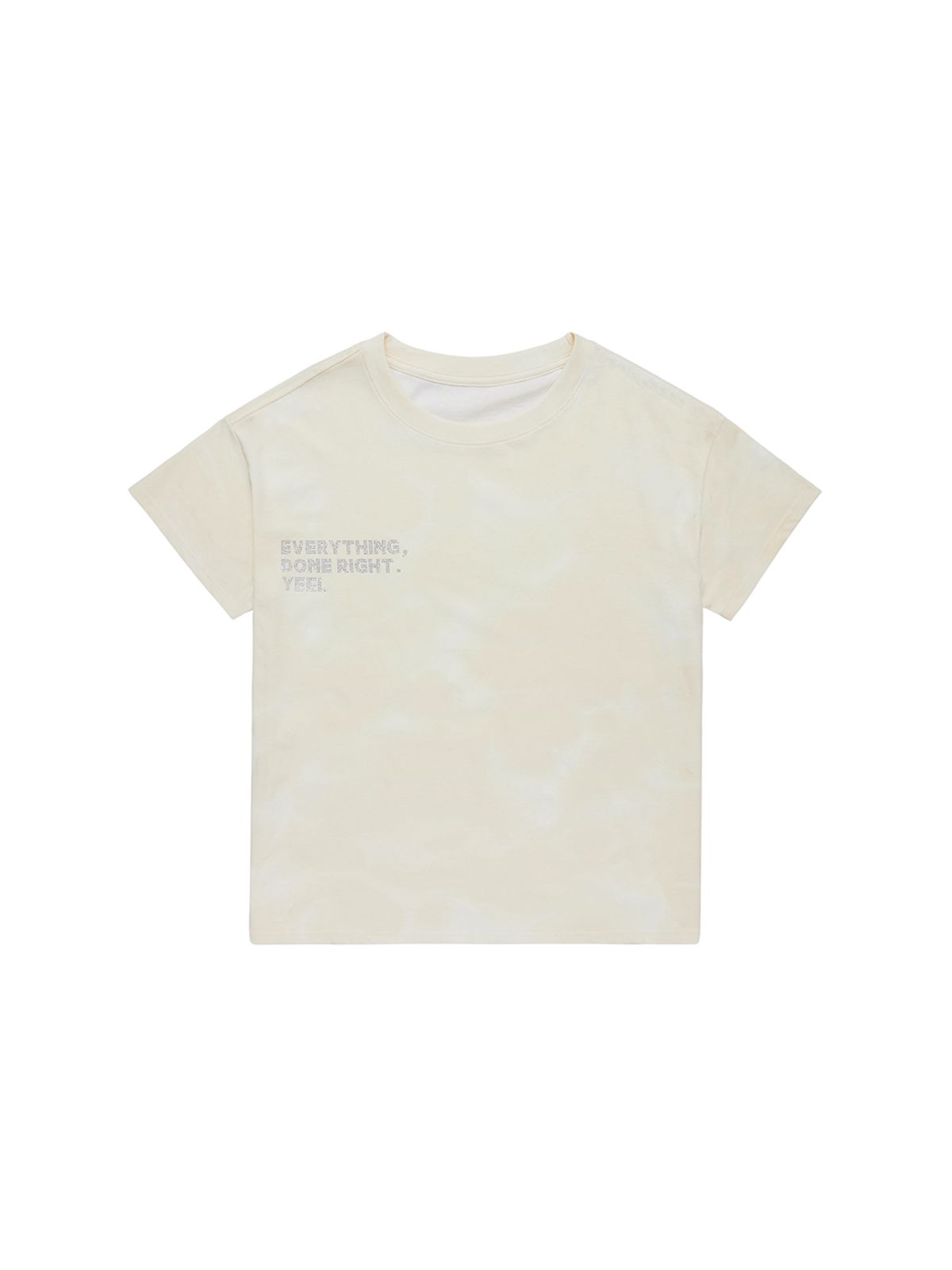 와이이이엘(YEEL) Y. STUDDED OVERSIZED T-SHIRT IVORY