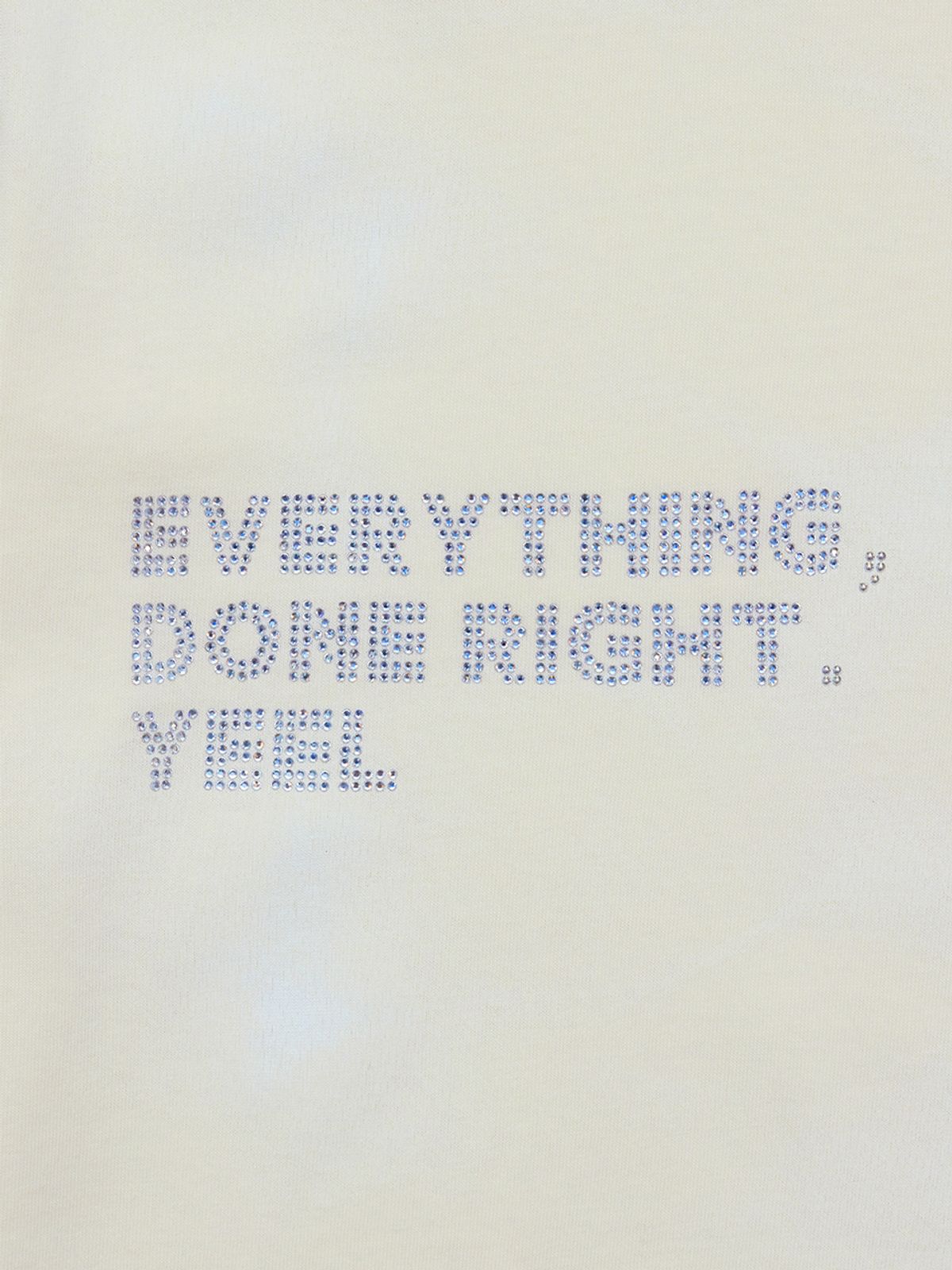 와이이이엘(YEEL) Y. STUDDED OVERSIZED T-SHIRT IVORY