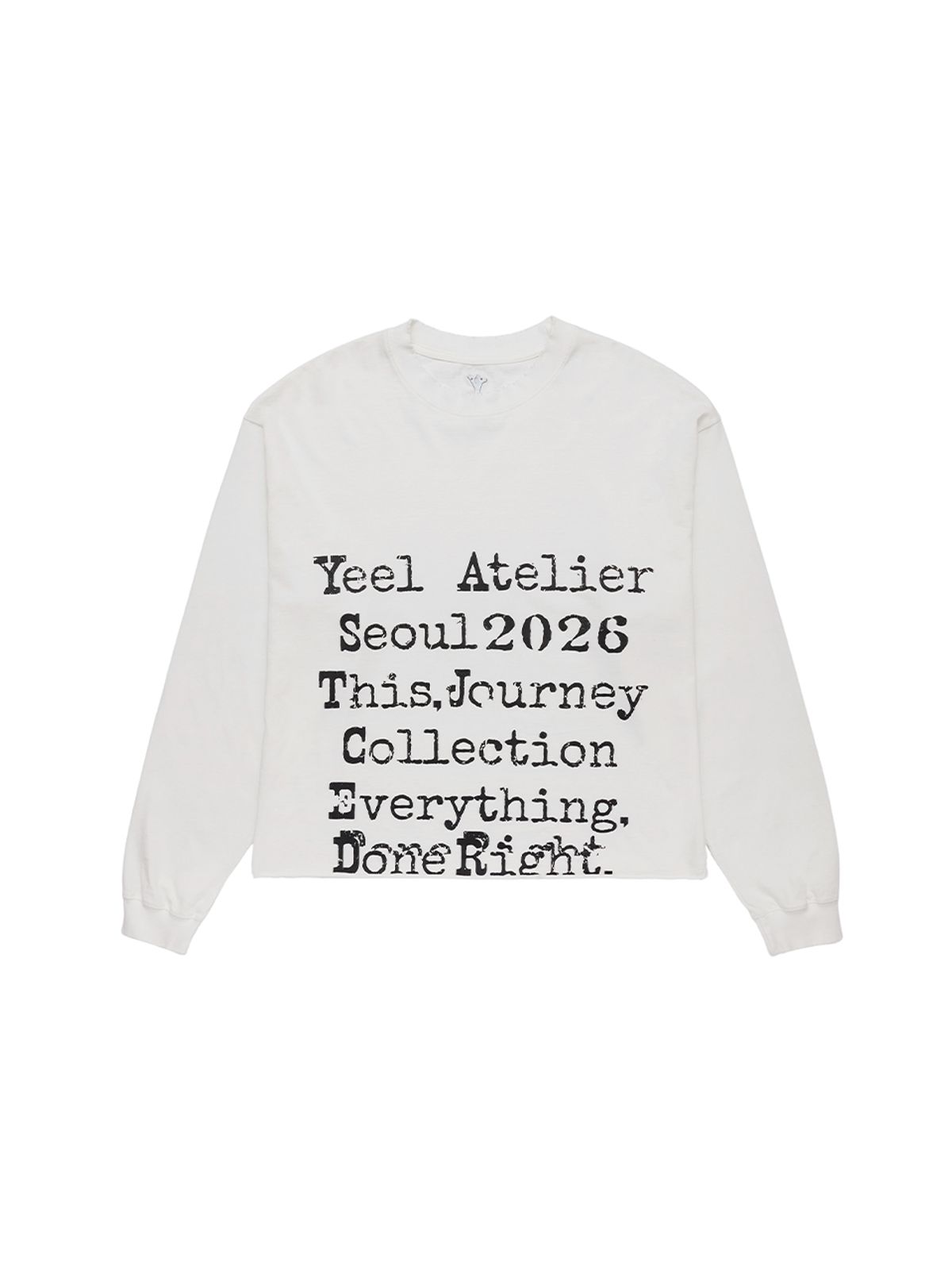 와이이이엘(YEEL) Y. LETTERING LONG-SLEEVE TOP IVORY
