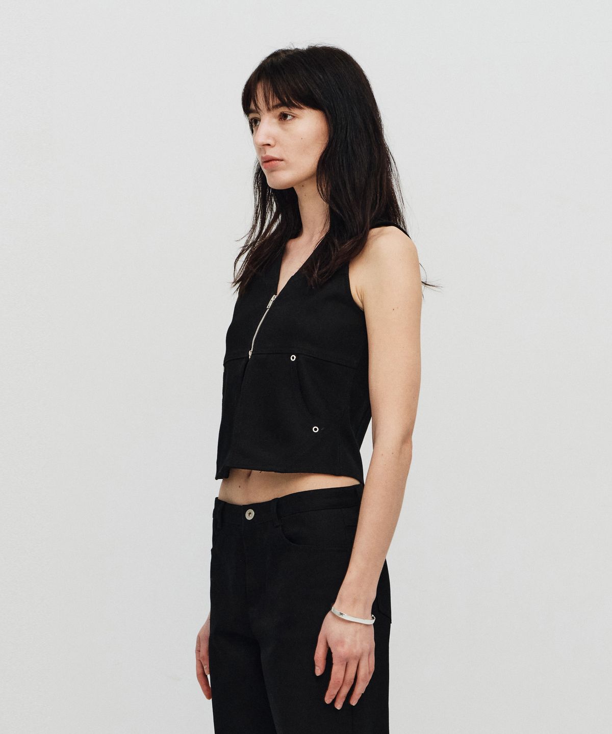 실롯(SEALOT) 패널  데님 베스트 (블랙)