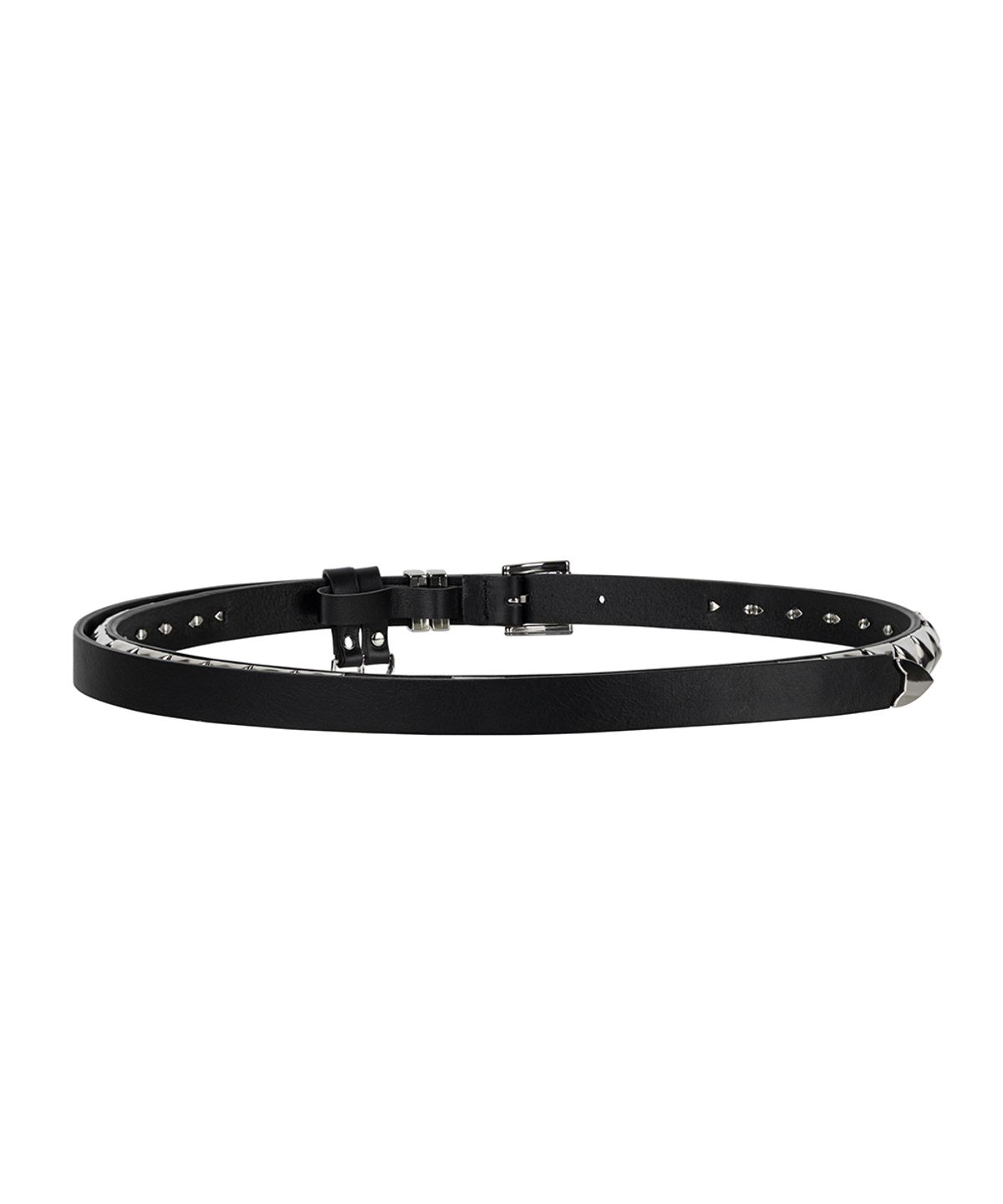 트리밍버드(TREEMINGBIRD) Square Studed Belt [ Black ]