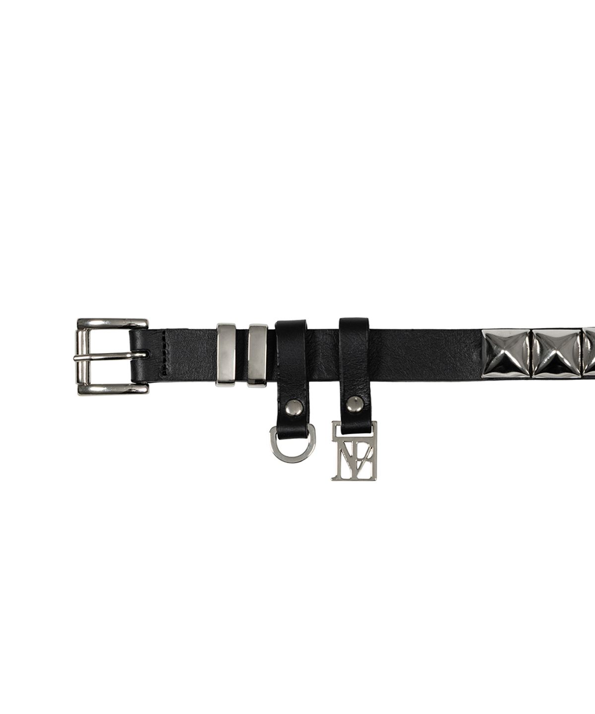 트리밍버드(TREEMINGBIRD) Square Studed Belt [ Black ]