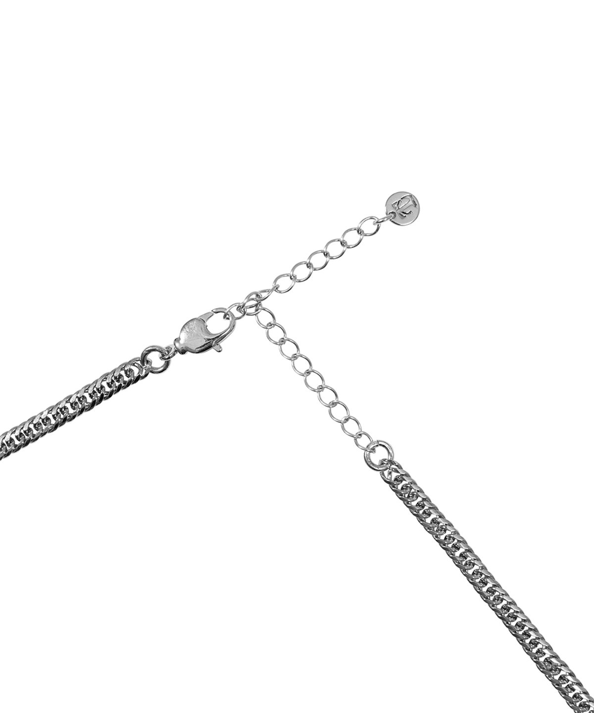 트리밍버드(TREEMINGBIRD) Square Logo Sleek Chain Necklace [ Silver ]