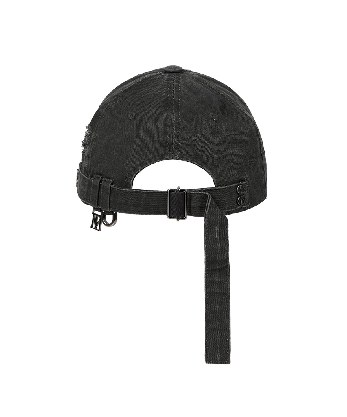 트리밍버드(TREEMINGBIRD) Destroyed Metal Detail Long Strap Cap [ Charcoal ]