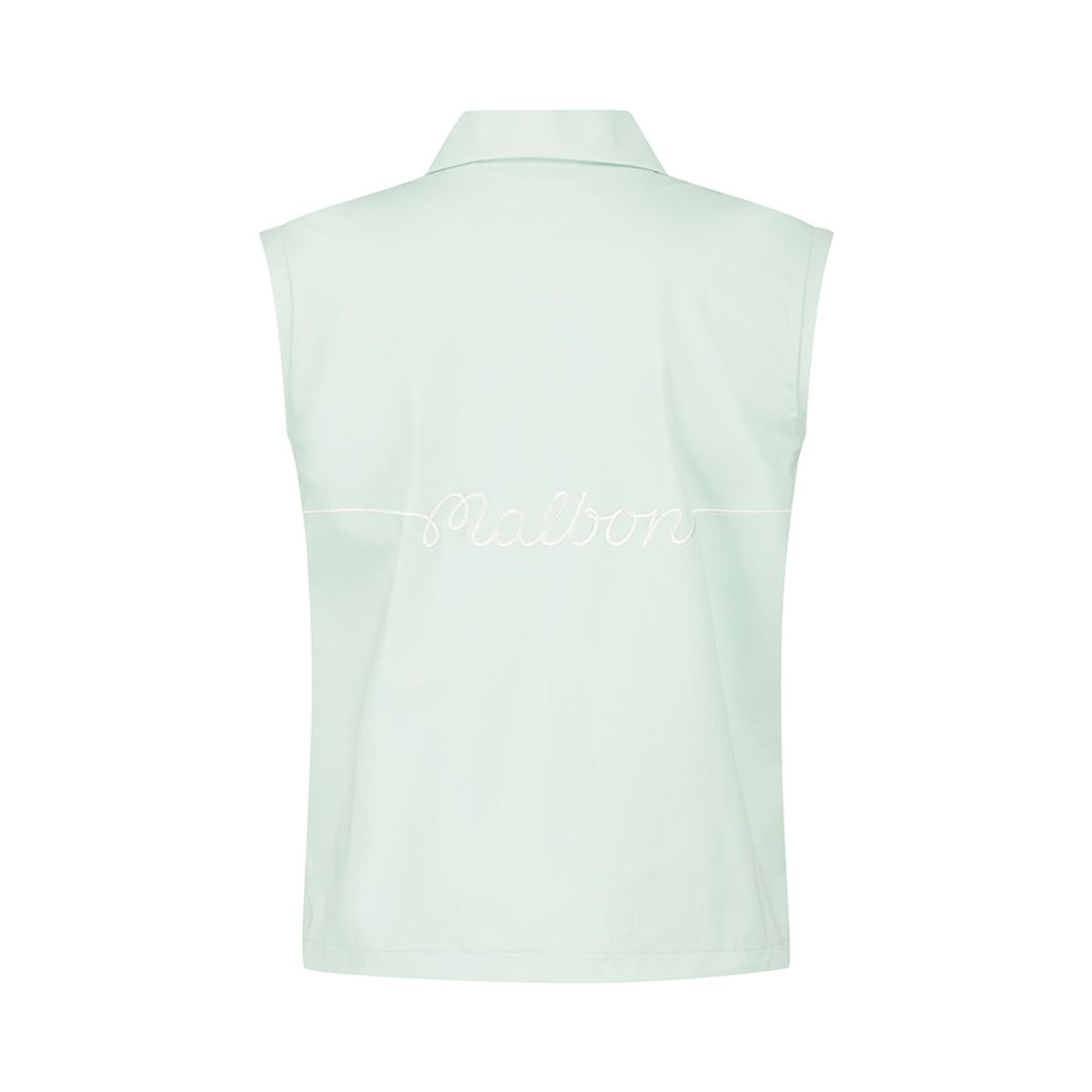 말본 골프(MALBON GOLF) 여성 하프 집업 카라 슬리브리스 탑 LIGHT MINT (WOMAN)