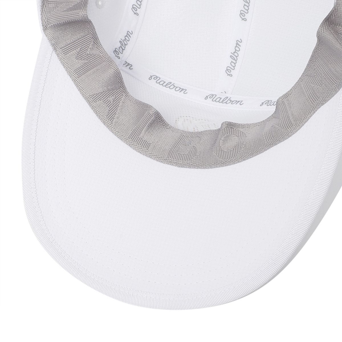말본 골프(MALBON GOLF) 시어서커 와이드챙 캡 OFF WHITE