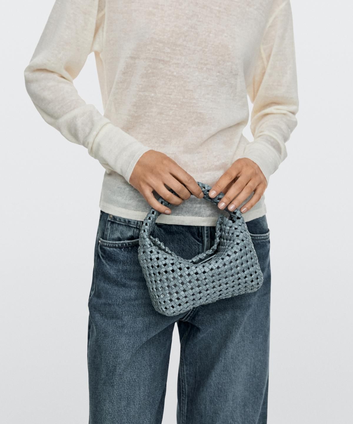마시모두띠(MASSIMO DUTTI) 미니 브레이디드 레더 백