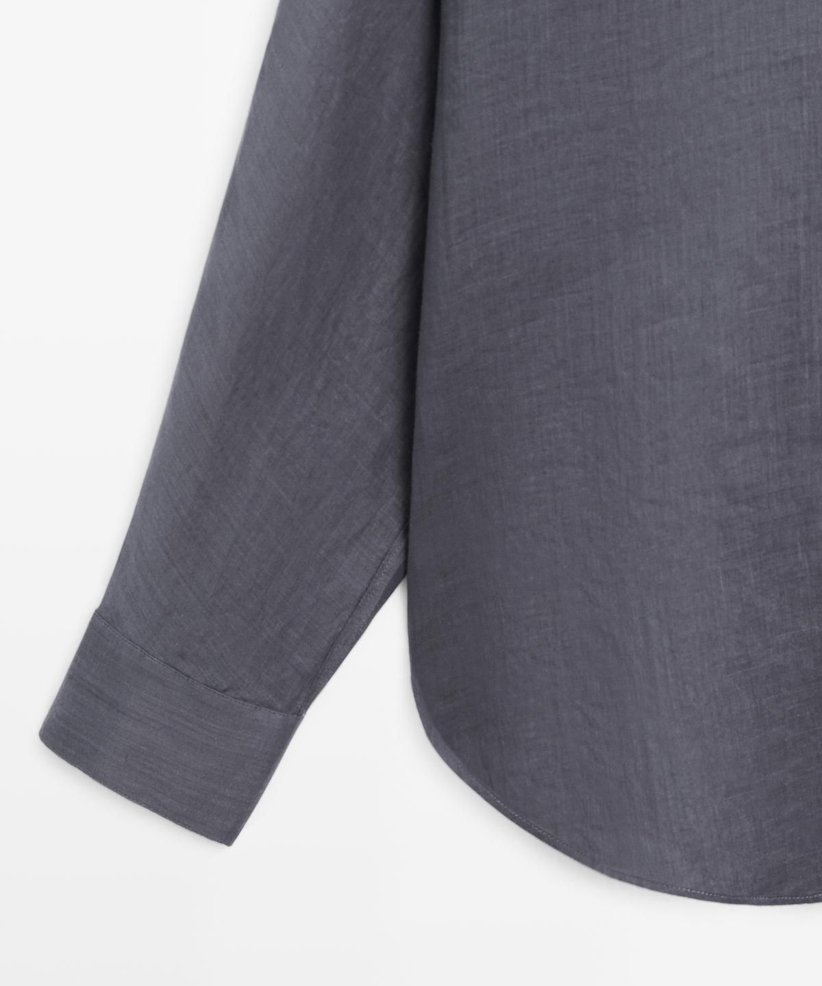 마시모두띠(MASSIMO DUTTI) 100% 라미 플루이드 셔츠
