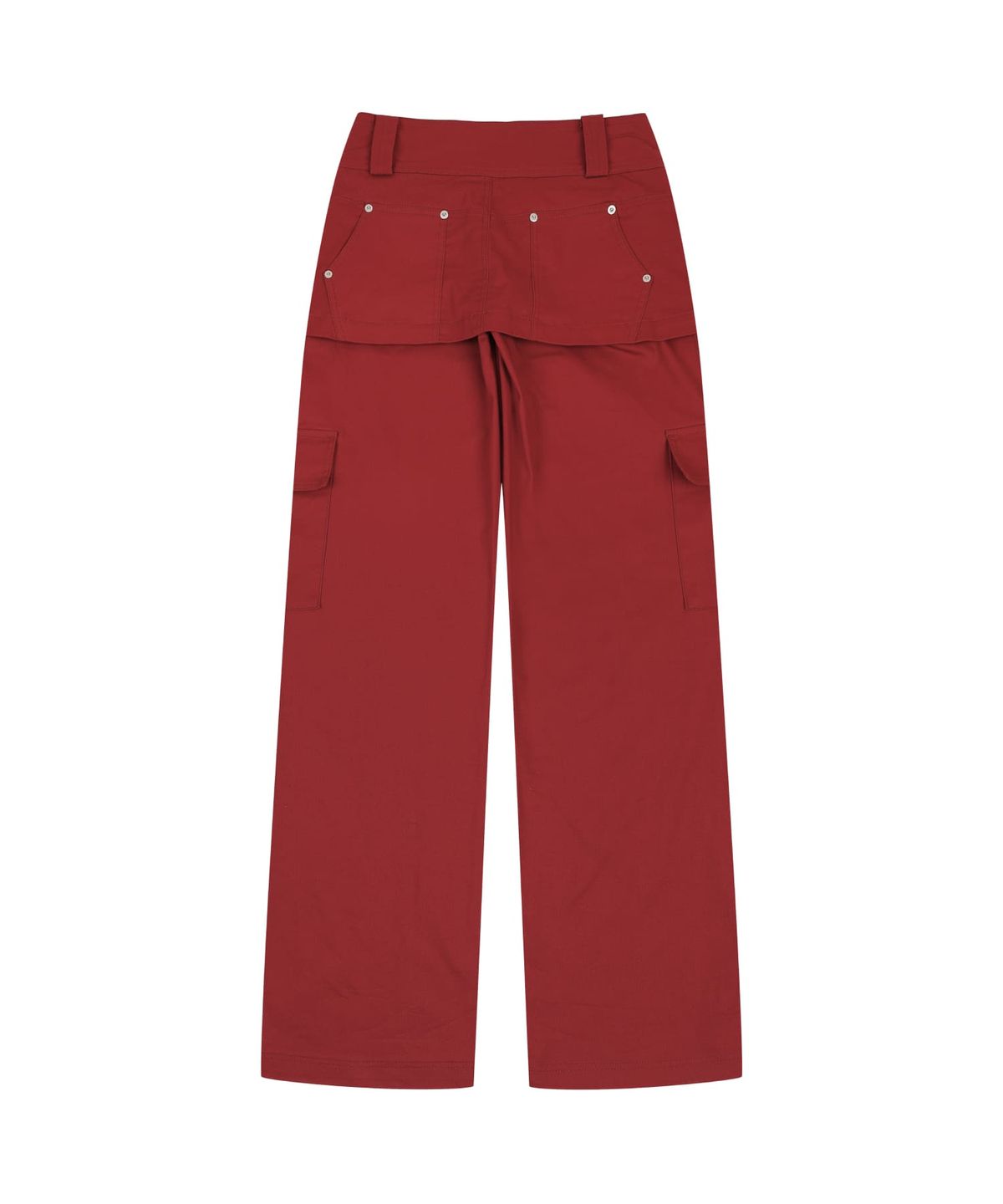 오디너리 홀리데이(ORDINARY HOLIDAY) SKIRT LAYERED PANTS [RED]