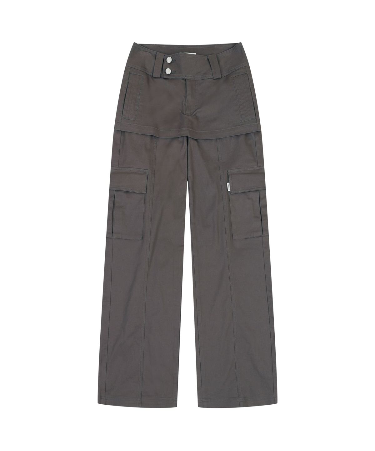 오디너리 홀리데이(ORDINARY HOLIDAY) SKIRT LAYERED PANTS [CHARCOAL]