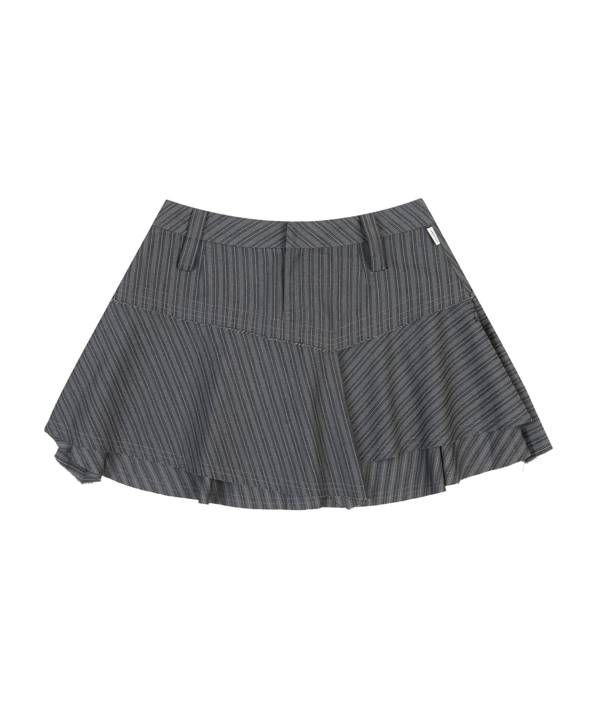 오디너리 홀리데이(ORDINARY HOLIDAY) STRIPE FLARE SKIRT [CHARCOAL]