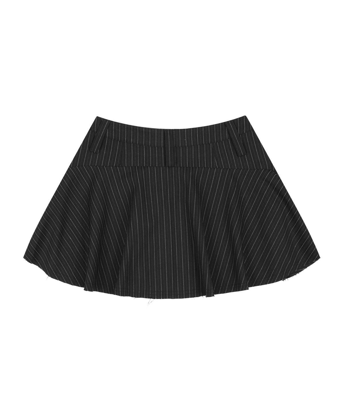 오디너리 홀리데이(ORDINARY HOLIDAY) STRIPE FLARE SKIRT [BLACK]