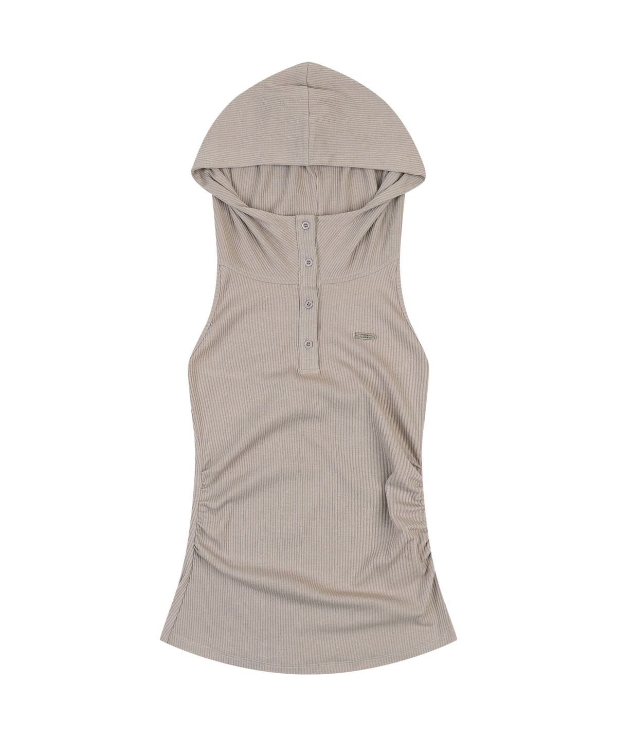 오디너리 홀리데이(ORDINARY HOLIDAY) SLEEVELESS HOODIE [BEIGE]