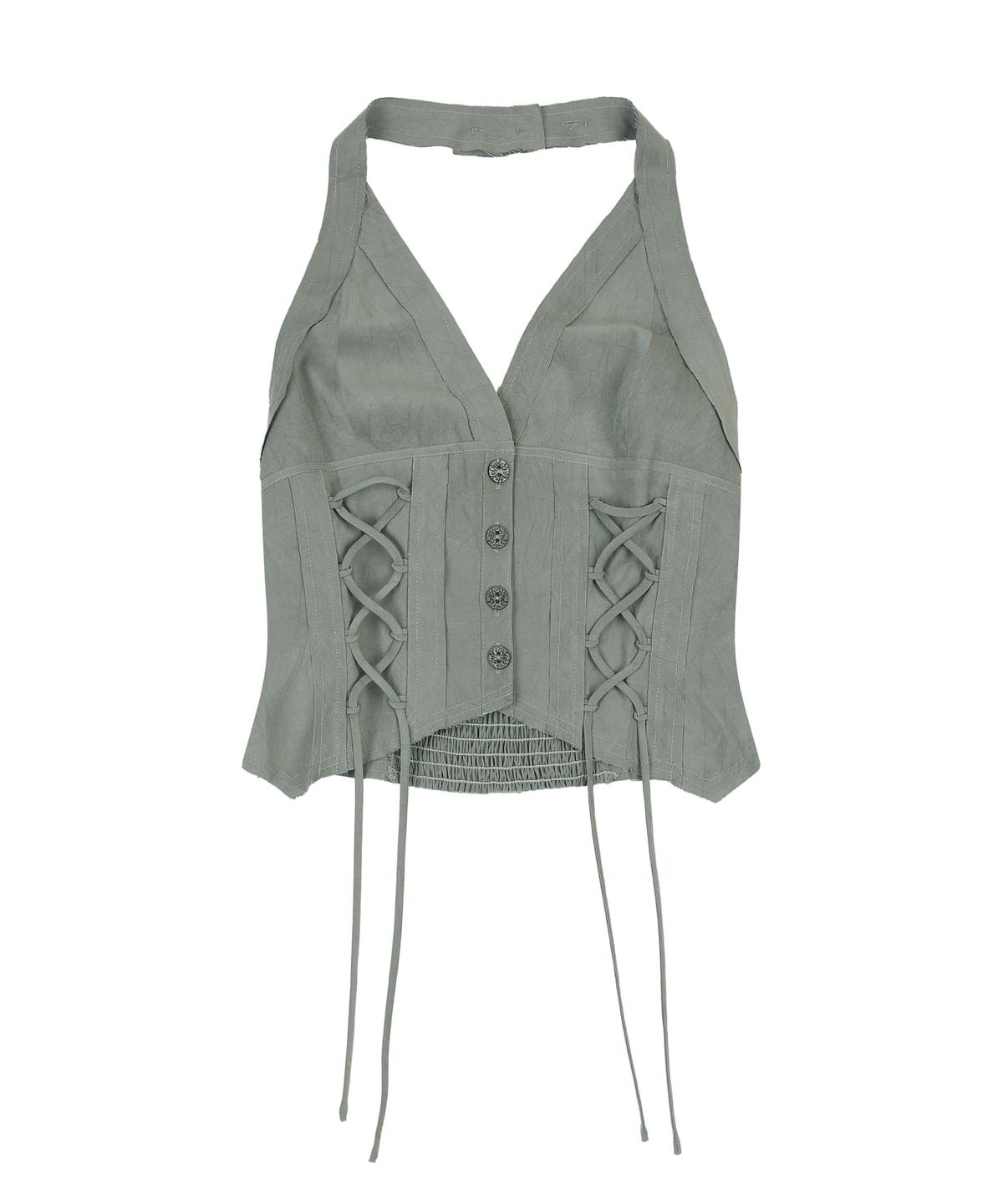오디너리 홀리데이(ORDINARY HOLIDAY) HALTER NECK TOP [GRAY]