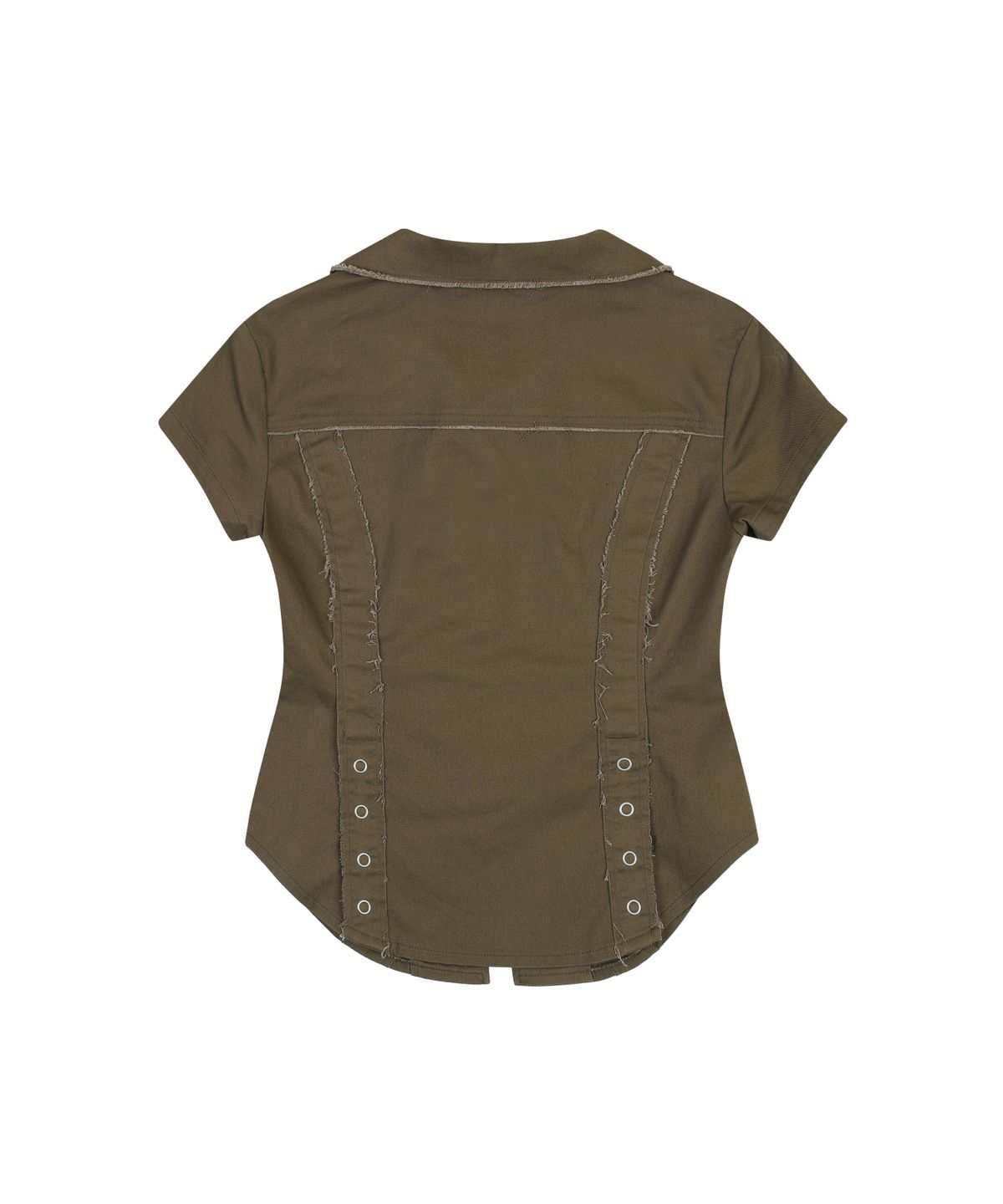 오디너리 홀리데이(ORDINARY HOLIDAY) ZIP-UP SHIRTS [BROWN]