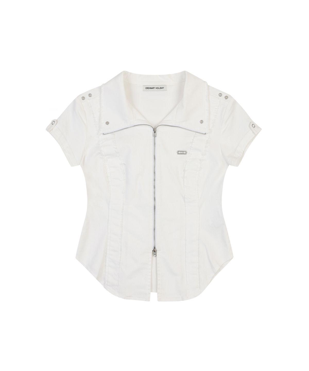 오디너리 홀리데이(ORDINARY HOLIDAY) ZIP-UP SHIRTS [WHITE]