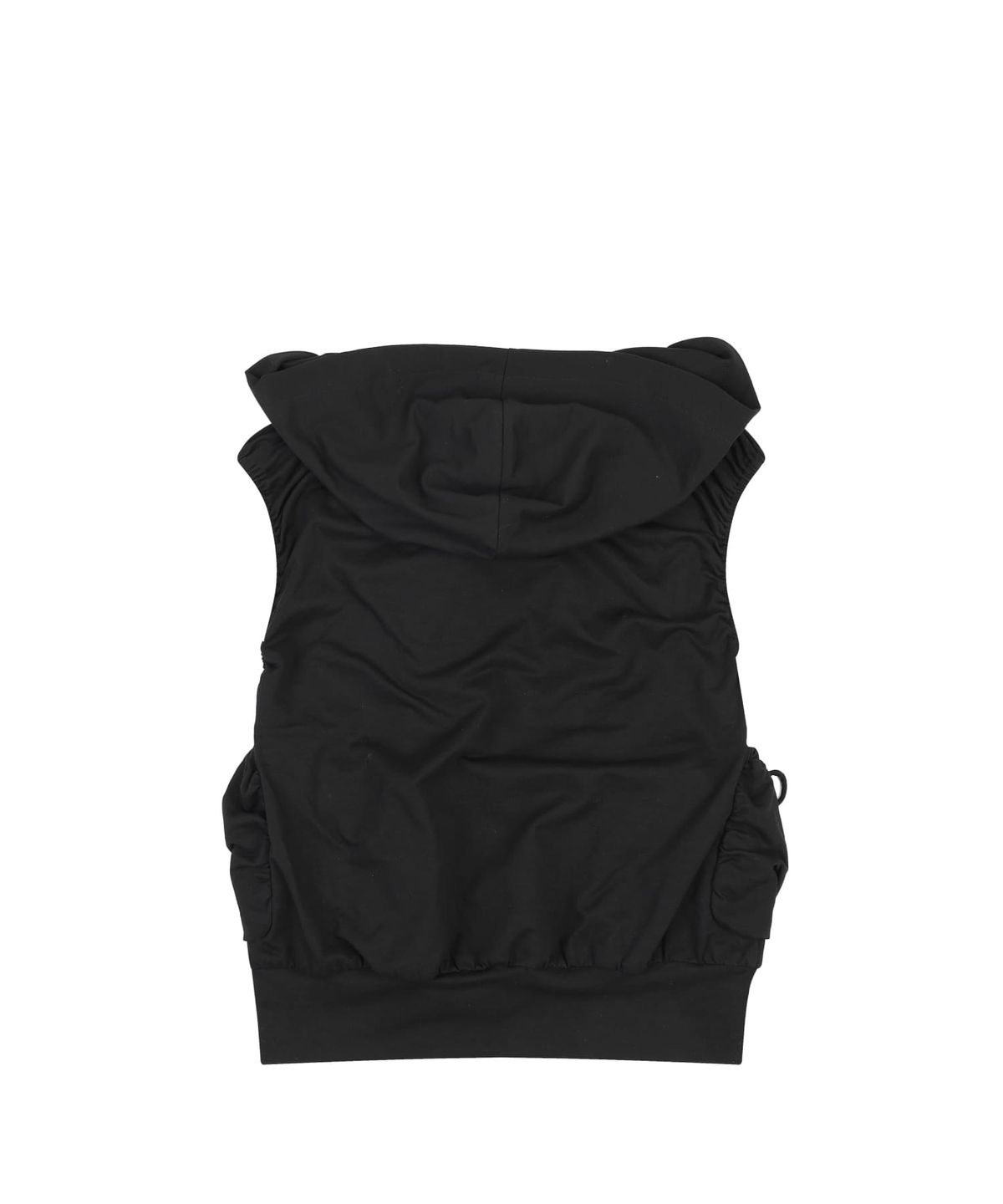 오디너리 홀리데이(ORDINARY HOLIDAY) SHIRRING NECK HOODIE [BLACK]