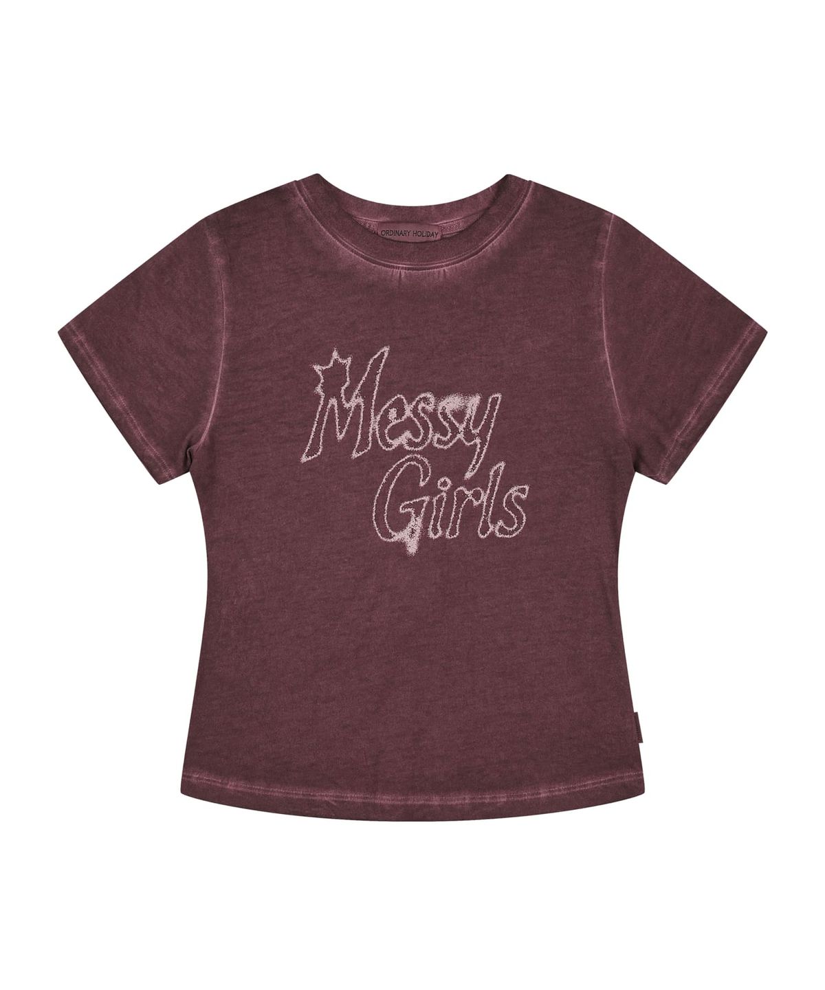 오디너리 홀리데이(ORDINARY HOLIDAY) MESSY GRAPHIC T-SHIRT [INDI PINK]