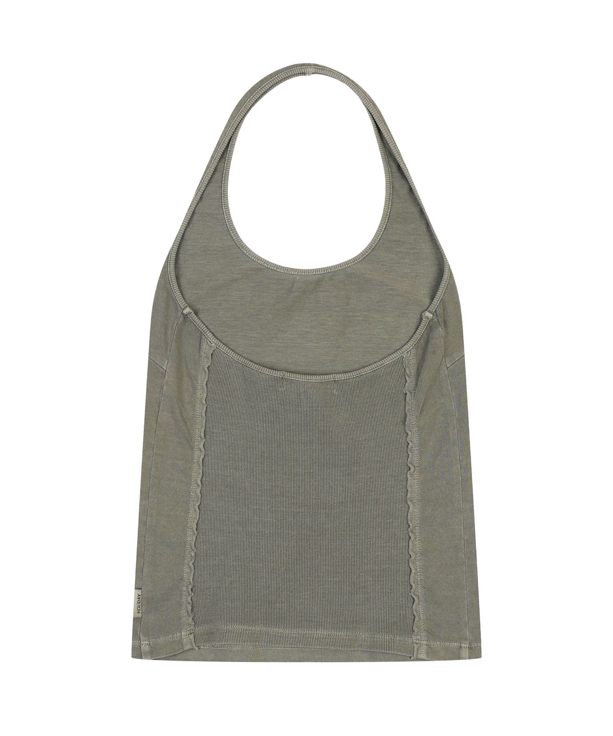 오디너리 홀리데이(ORDINARY HOLIDAY) HALTER LOGO T-SHIRT [KHAKI]